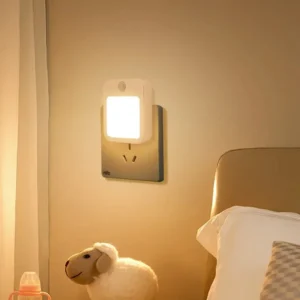 Night Light Motion Sensor With LED Light EU/US Plug Lamps Children'S Night Light Wireless Night Lamp For Bedside Table Bedroom portable night light, night light