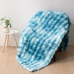 1PC Faux Rabbit Fur Queen Blanket For Bed, Thick & Warm Bed Blankets For Winter