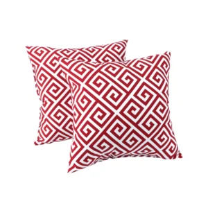 2 Pack Outdoor Throw Pillows, Waterproof & Fade-Resistant Patio Cushions for Garden, Porch, Poolside Furniture