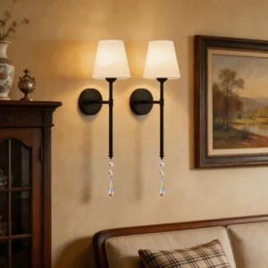 Rechargeable Wall Sconce RGB LED Light 2500mAh Battery Operated with Remote Control Matte Black Wireless Wall Lamp for Room