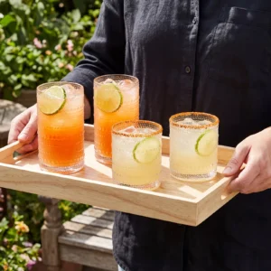 12pcs Drinking Glasses, 12 Oz/10 Oz Highball Glasses &Juice Glasses, Clear Embossed Boho Glass Cups Kitchen Glassware Set For Coffee, Juice, Milk